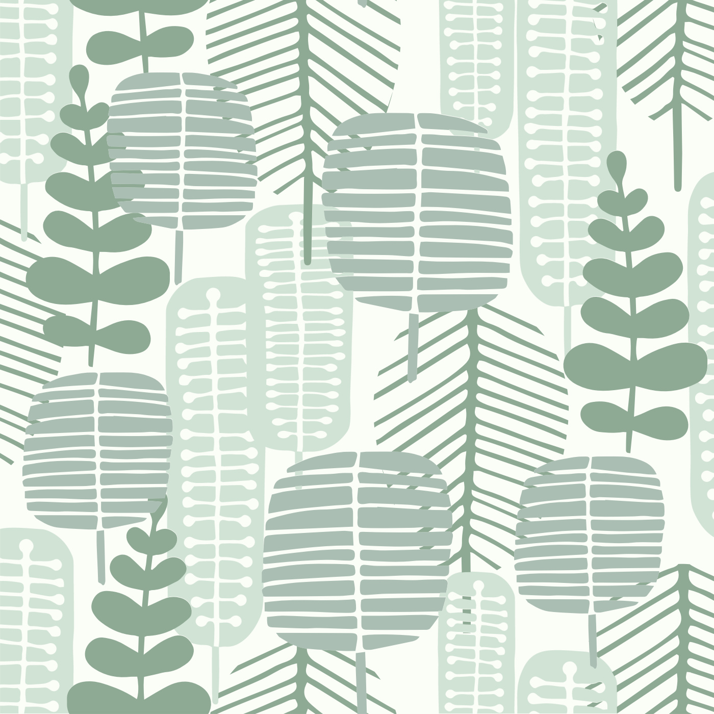 Retro Leaves Wallpaper