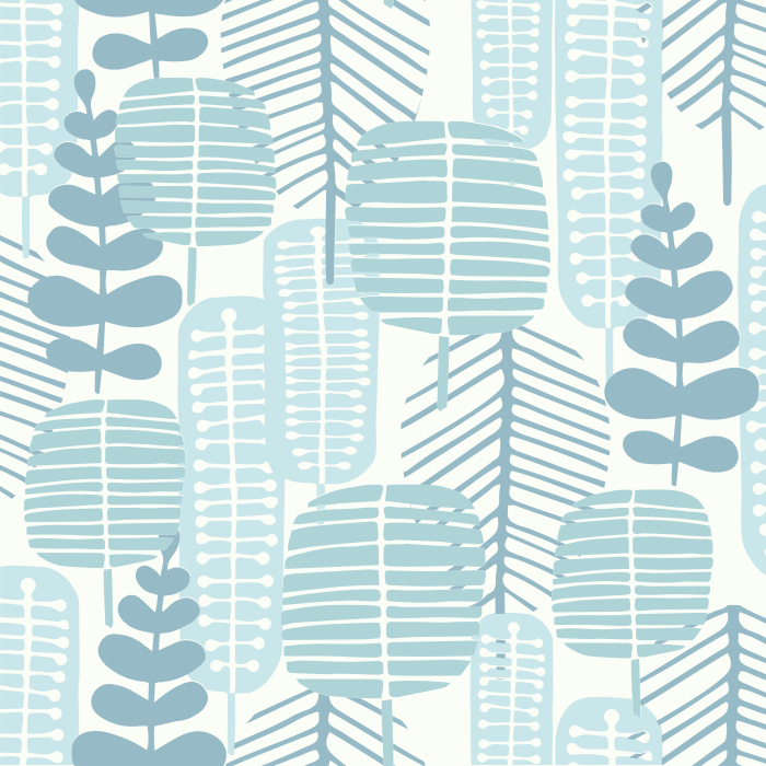 Add a botanical feel to any room in your home with our Retro Leaves Peel And Stick Removable Wallpaper! 