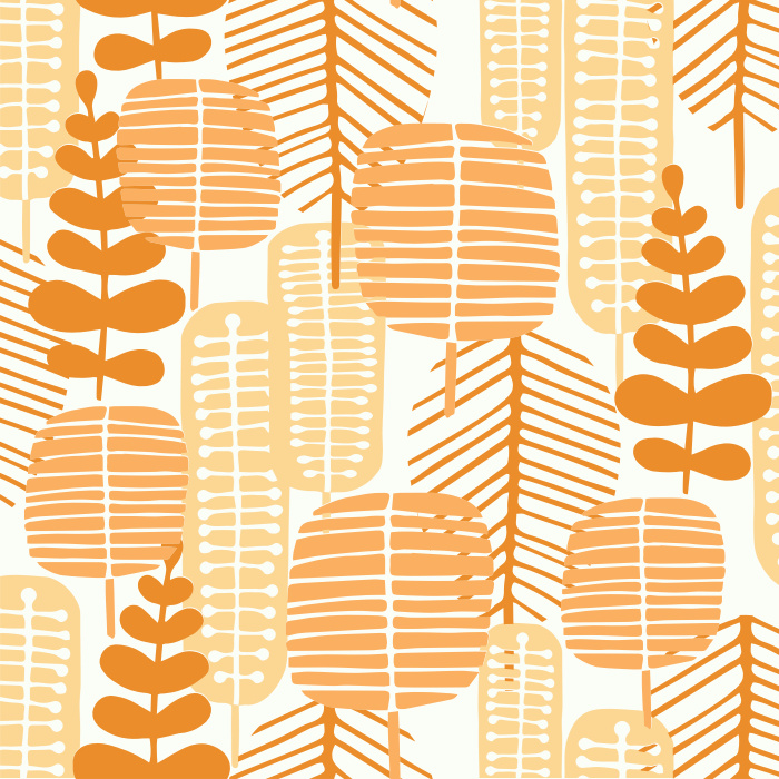 Add a botanical feel to any room in your home with our Retro Leaves Peel And Stick Removable Wallpaper! 