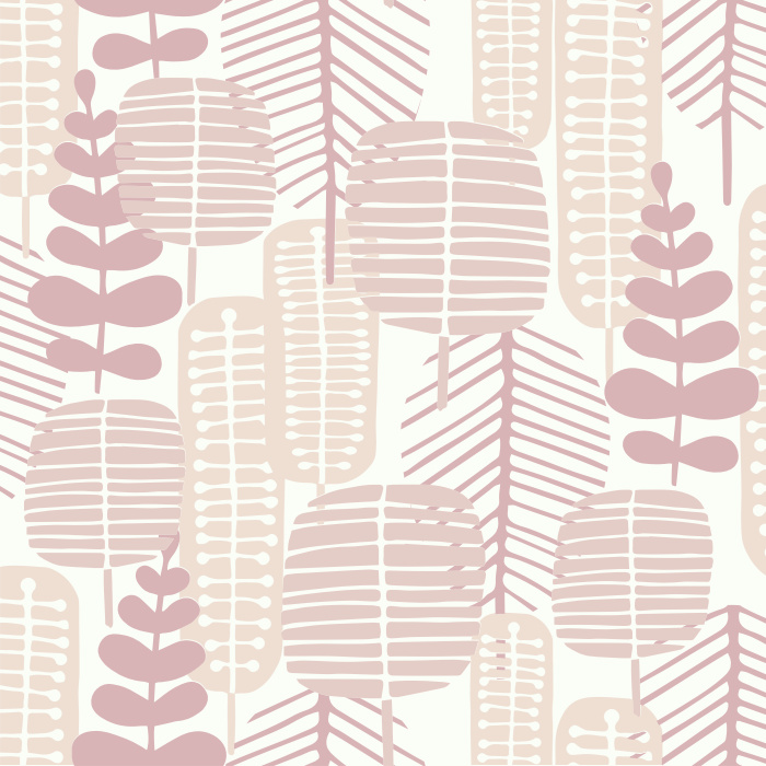 Add a botanical feel to any room in your home with our Retro Leaves Peel And Stick Removable Wallpaper! 