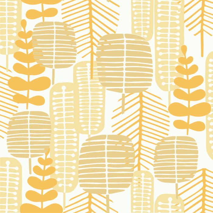 Add a botanical feel to any room in your home with our Retro Leaves Peel And Stick Removable Wallpaper! 