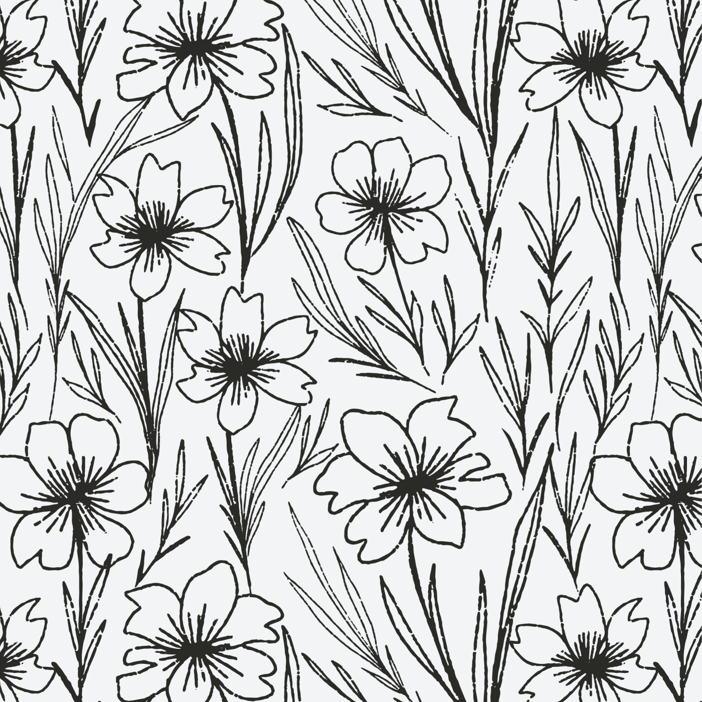 Sketched Garden Wallpaper