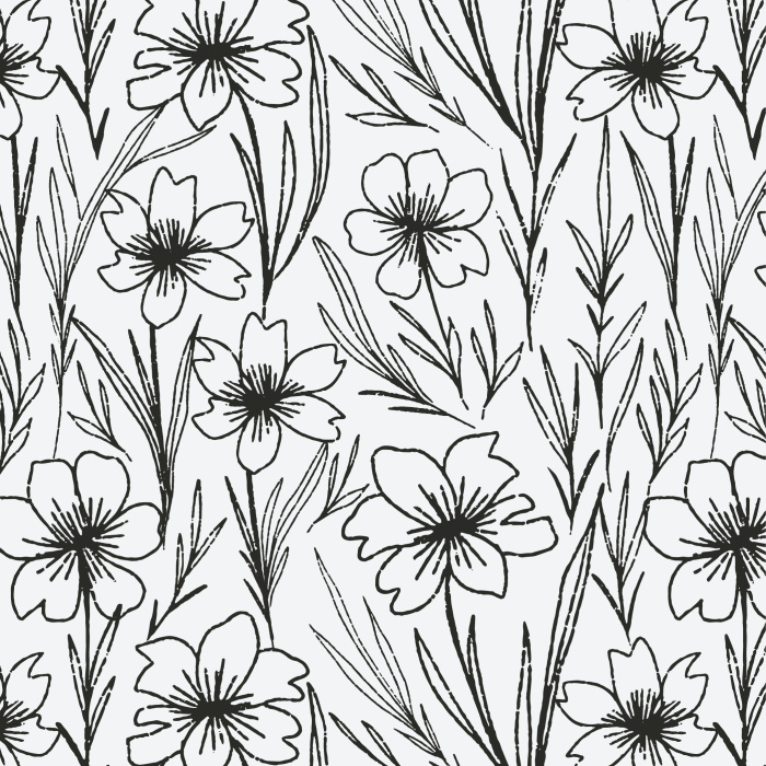 The Sketched Garden Peel And Stick Removable Wallpaper will add a touch of nature to your walls.