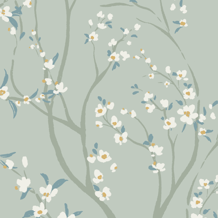 Create a classic botanical statement on any wall in your home with our Blossom Orchard Peel And Stick Removable Wallpaper.