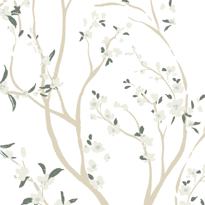 Create a classic botanical statement on any wall in your home with our Blossom Orchard Peel And Stick Removable Wallpaper.