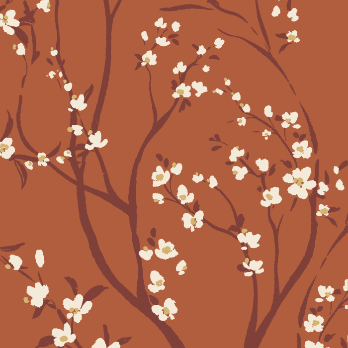 Create a classic botanical statement on any wall in your home with our Blossom Orchard Peel And Stick Removable Wallpaper.