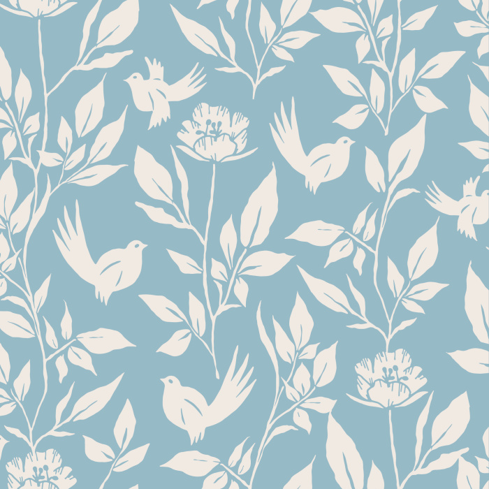 Create the perfect accent wall anywhere in your home with our Charming Birds Peel And Stick Removable Wallpaper.