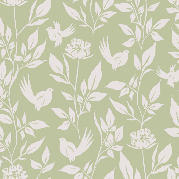 Create the perfect accent wall anywhere in your home with our Charming Birds Peel And Stick Removable Wallpaper.