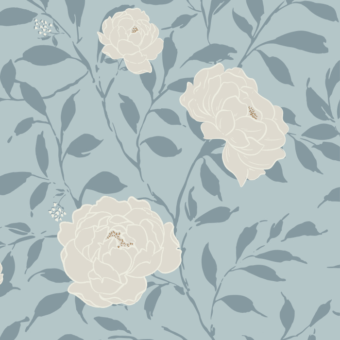 Add a floral accent to any wall in your interior with our Pretty Peonies Peel And Stick Removable Wallpaper! 