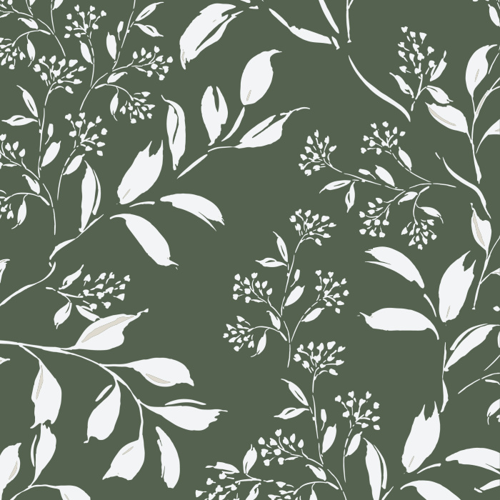 Create a new, fresh feel in any room of your home with our Swirling Botanicals Peel And Stick Removable Wallpaper.