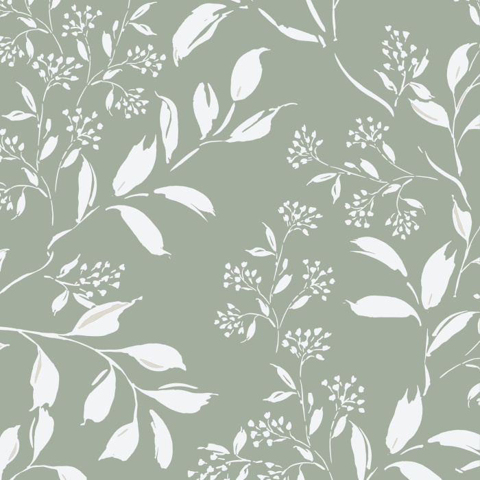 Create a new, fresh feel in any room of your home with our Swirling Botanicals Peel And Stick Removable Wallpaper.