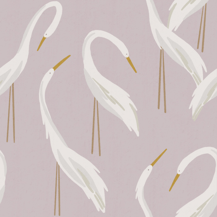 Add some illustrated wildlife to your walls with our Mod Herons Peel And Stick Removable Wallpaper.