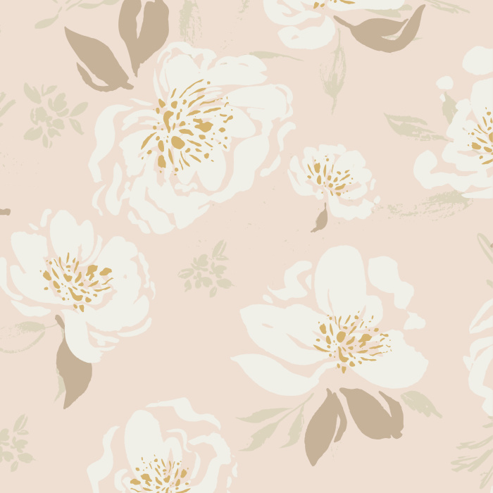 Create the look of a garden on any wall in your home with our Neutral Roses Peel And Stick Removable Wallpaper.