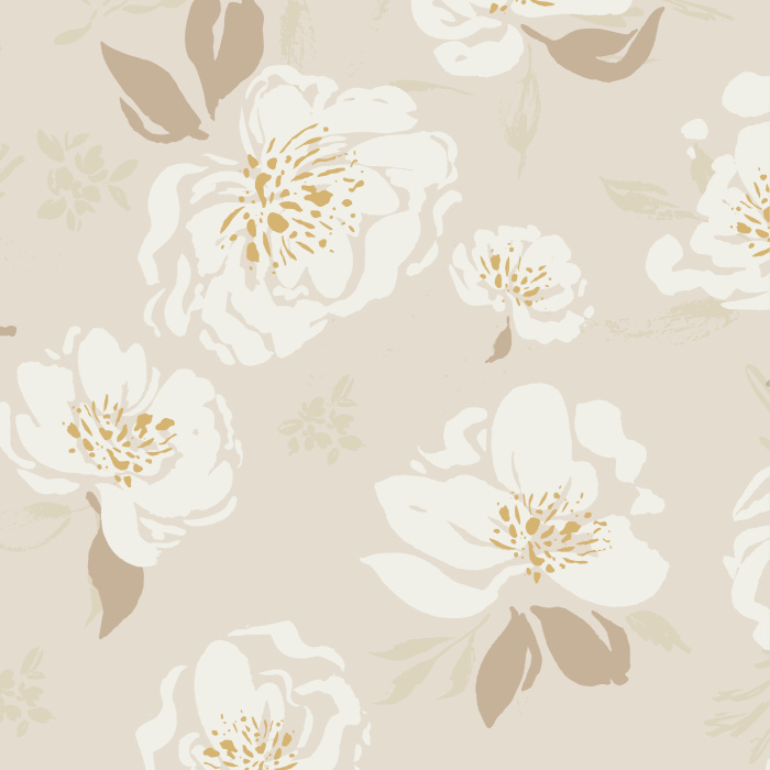 Create the look of a garden on any wall in your home with our Neutral Roses Peel And Stick Removable Wallpaper.