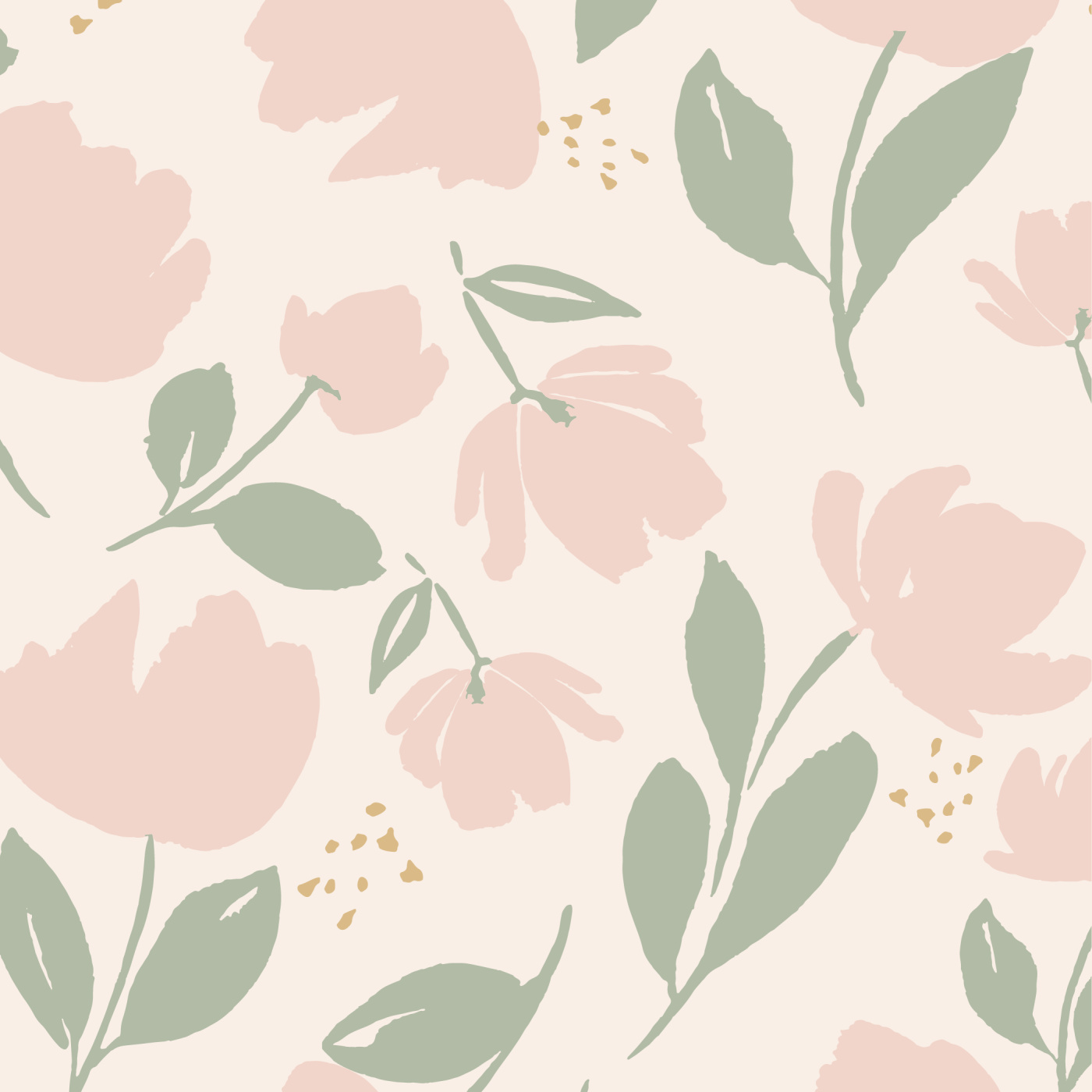 Playful Blooms Wallpaper