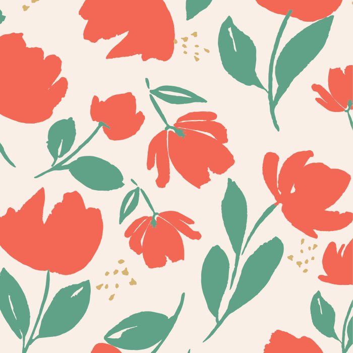 Add a touch of greenery to any wall in your home with our Playful Blooms Peel And Stick Removable Wallpaper.