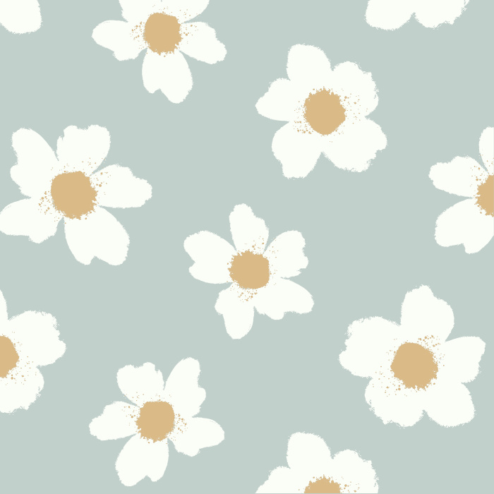 Our Terracotta Flowers Peel And Stick Removable Wallpaper creates the perfect garden accent wall.
