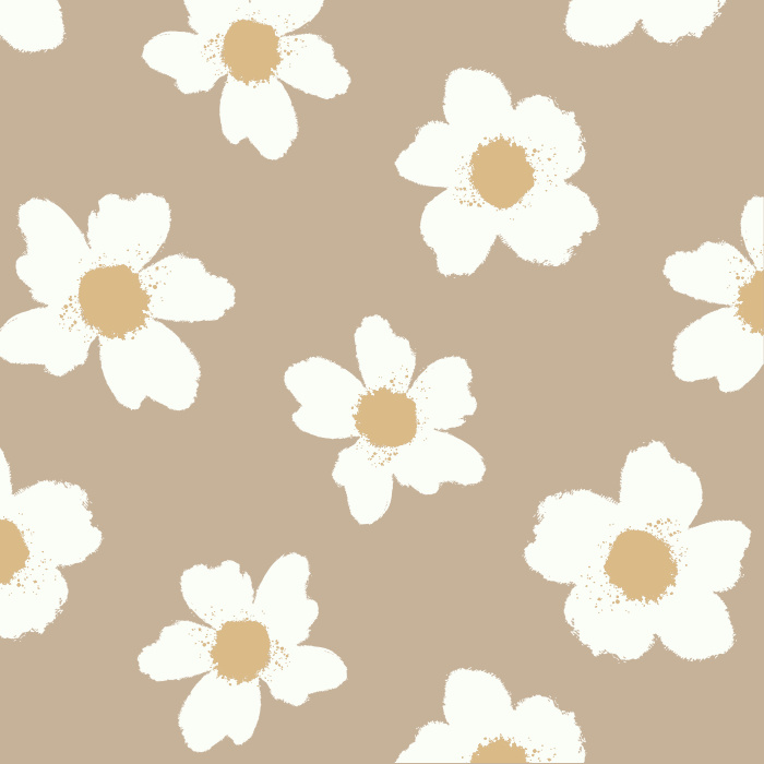 Our Terracotta Flowers Peel And Stick Removable Wallpaper creates the perfect garden accent wall.