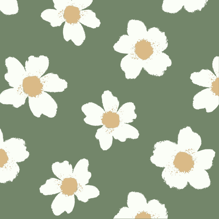 Our Terracotta Flowers Peel And Stick Removable Wallpaper creates the perfect garden accent wall.