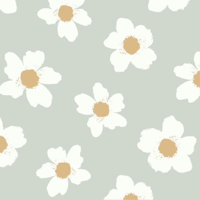 Our Terracotta Flowers Peel And Stick Removable Wallpaper creates the perfect garden accent wall.