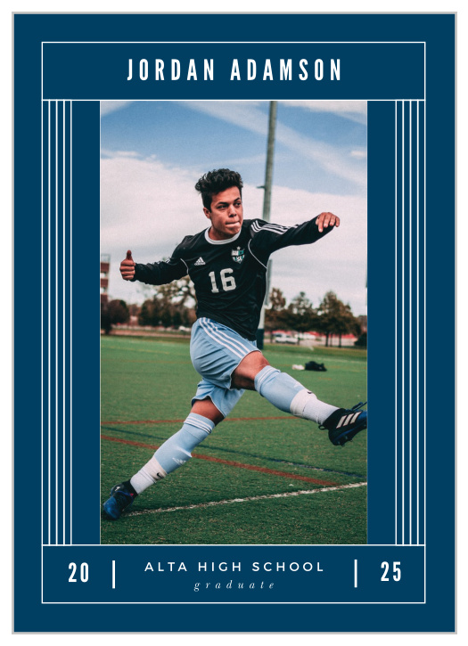 Spread the exciting news of your upcoming graduation with family and friends with our Sports Grad Graduation Announcements!