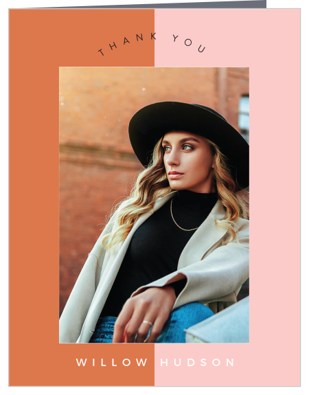 Our Half & Half Graduation Thank You Cards let family and friends know how much you appreciated their support.