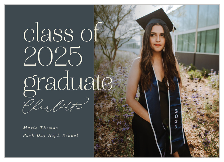 Our Contemporary Simplicity Graduation Announcements let family and friends know that you are finished with school!