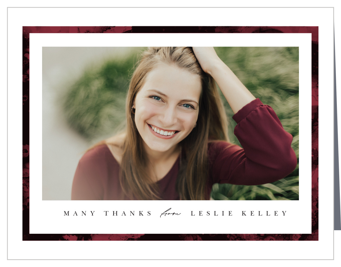 Marble Frame Graduation Thank You Cards