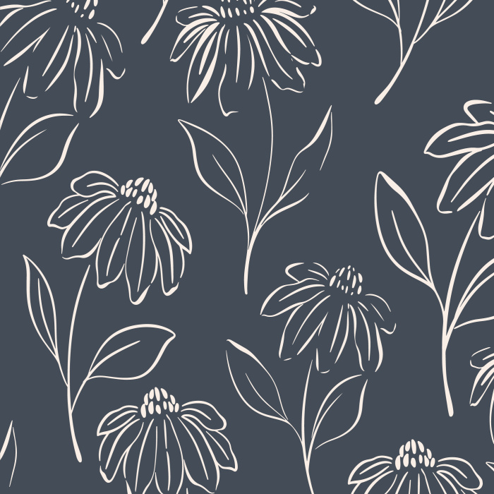 Add an accent wall of gorgeous florals to any room in your home with our Sketchy Cosmos Peel And Stick Removable Wallpaper! 
