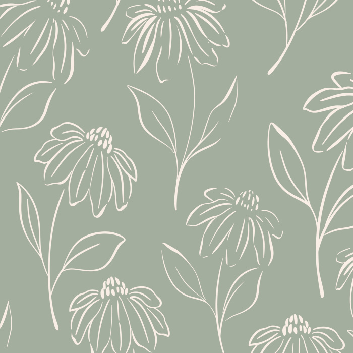 Add an accent wall of gorgeous florals to any room in your home with our Sketchy Cosmos Peel And Stick Removable Wallpaper!