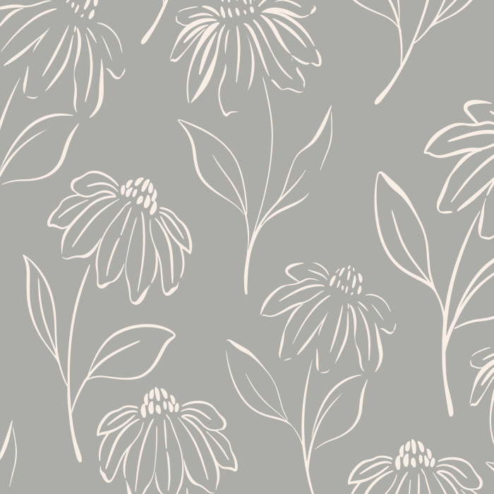 Add an accent wall of gorgeous florals to any room in your home with our Sketchy Cosmos Peel And Stick Removable Wallpaper!