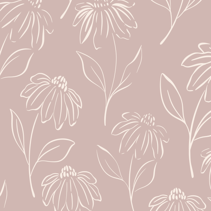 Add an accent wall of gorgeous florals to any room in your home with our Sketchy Cosmos Peel And Stick Removable Wallpaper! 