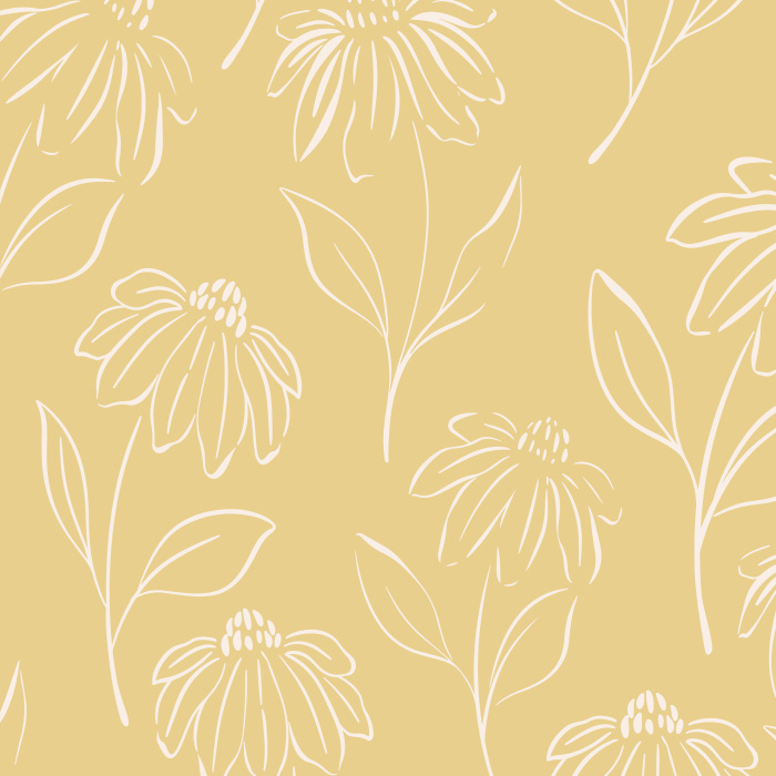 Add an accent wall of gorgeous florals to any room in your home with our Sketchy Cosmos Peel And Stick Removable Wallpaper! 
