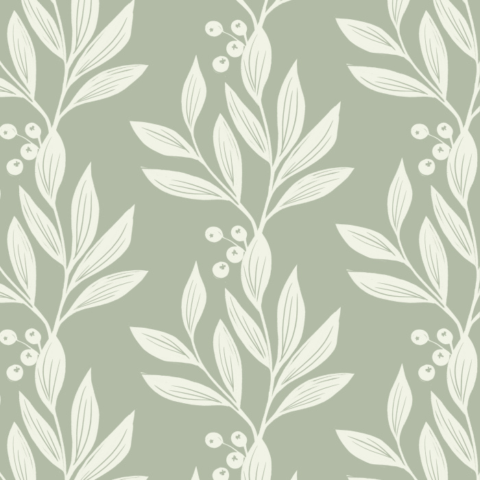 Our Branch & Berries Peel And Stick Removable Wallpaper are sure to make a touch of greenery to any wall in your home.