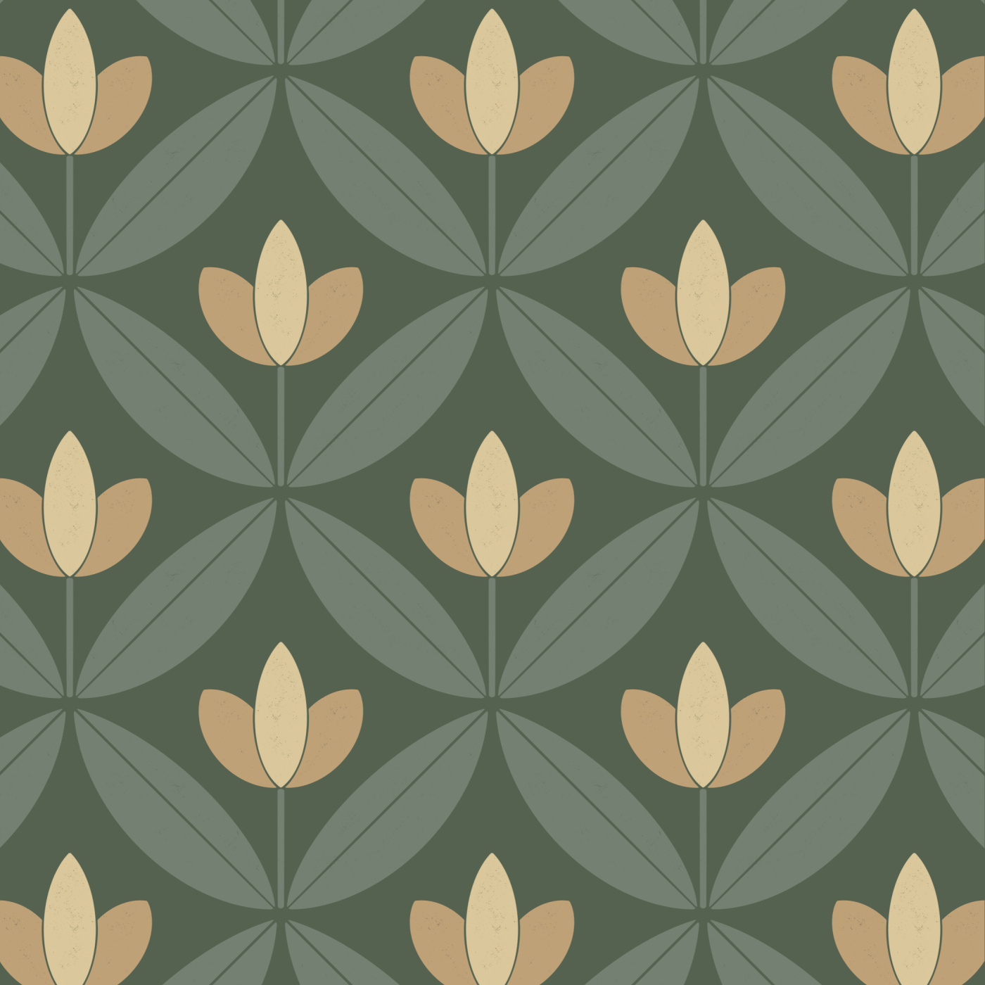 Geometric Tulips Wallpaper