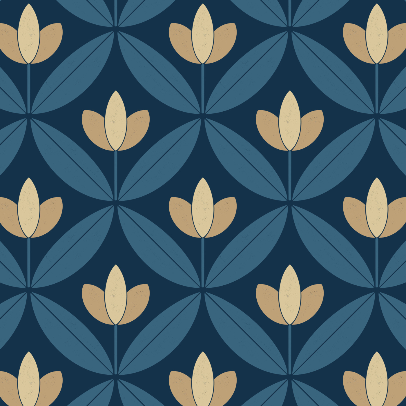 Geometric Tulips Wallpaper
