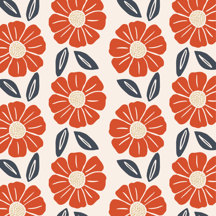 Add a fun floral accent to any wall in your interior with our Bold Petals Peel And Stick Removable Wallpaper!