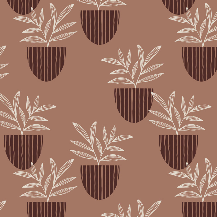 Create an indoor garden in any room of your home with our House Plants Peel And Stick Removable Wallpaper.