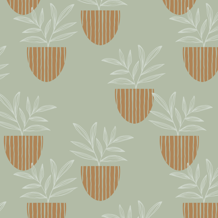 Create an indoor garden in any room of your home with our House Plants Peel And Stick Removable Wallpaper.
