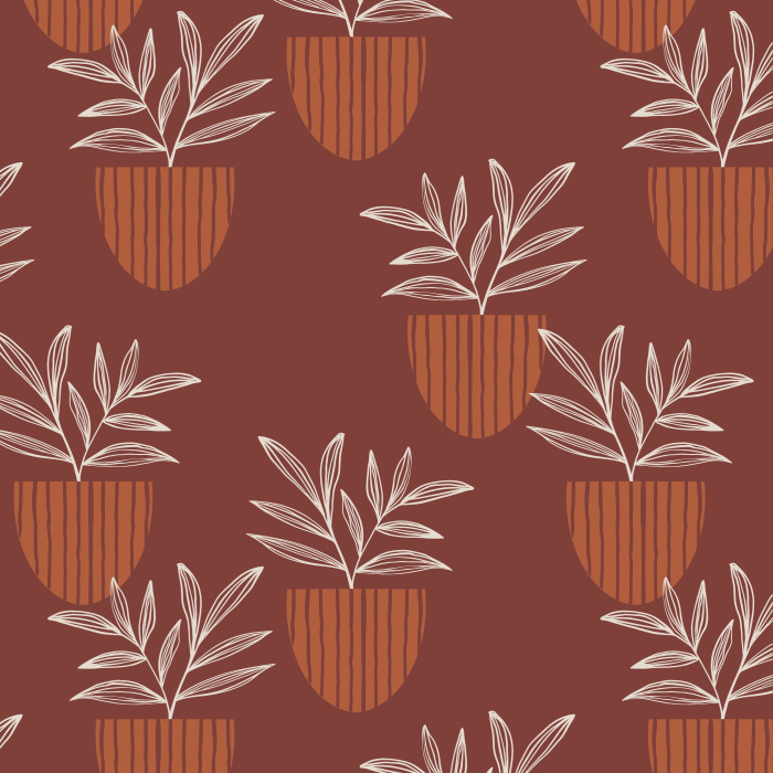 Create an indoor garden in any room of your home with our House Plants Peel And Stick Removable Wallpaper.