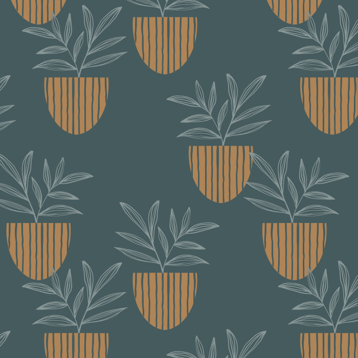 Create an indoor garden in any room of your home with our House Plants Peel And Stick Removable Wallpaper.
