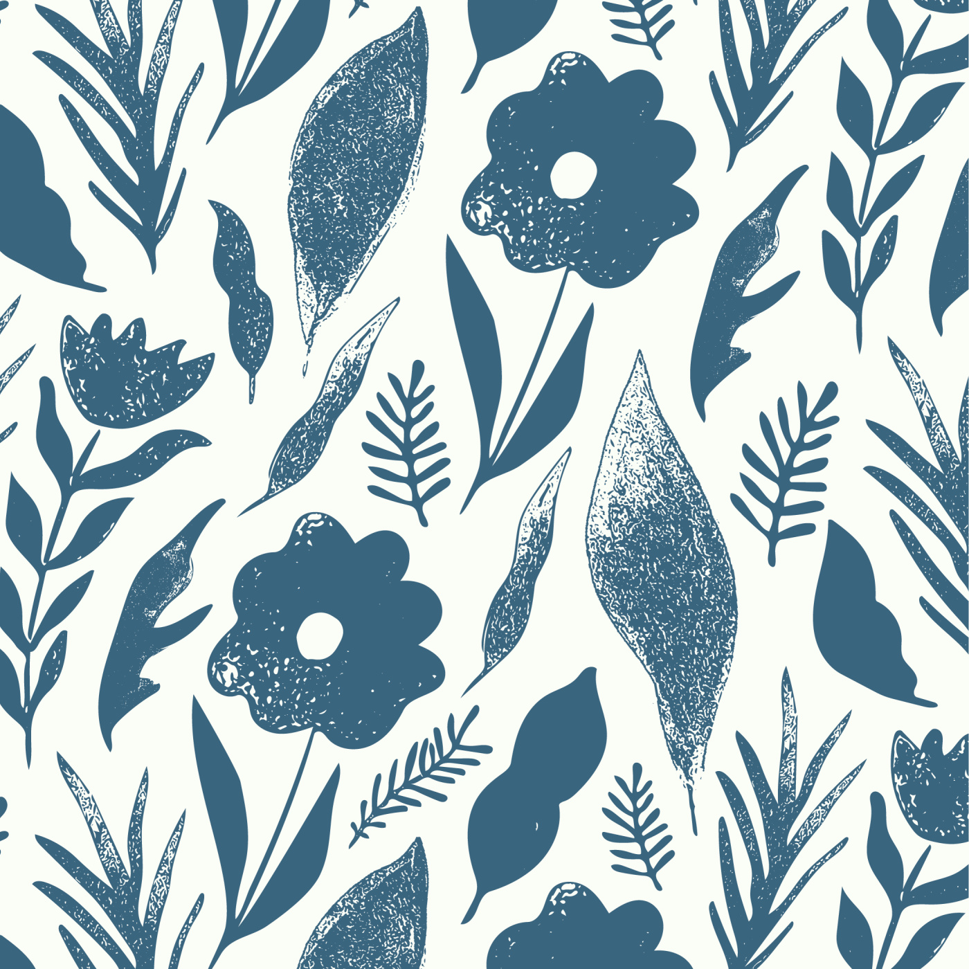 Stamped Florals Wallpaper