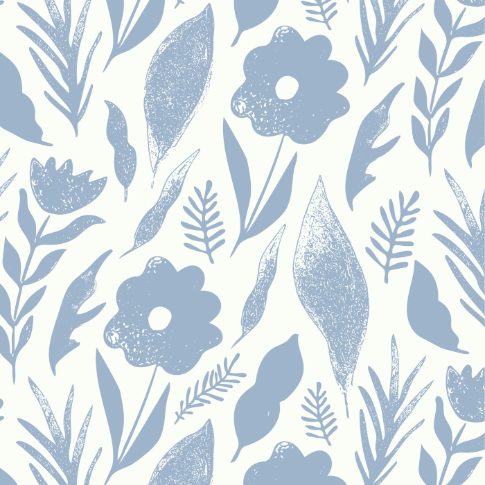 Add a touch of nature to your walls with our Stamped Florals Peel And Stick Removable Wallpaper.