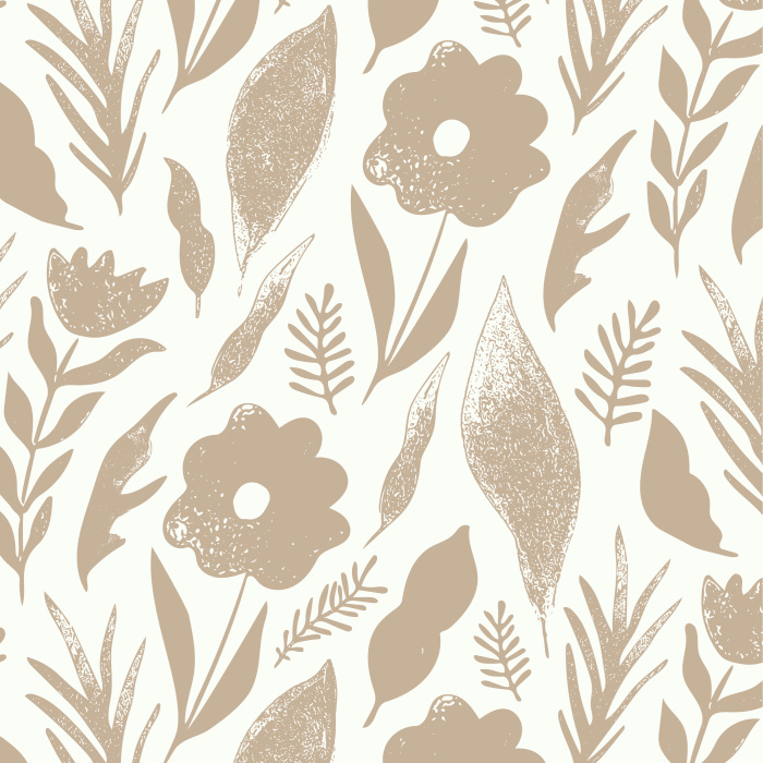 Add a touch of nature to your walls with our Stamped Florals Peel And Stick Removable Wallpaper.