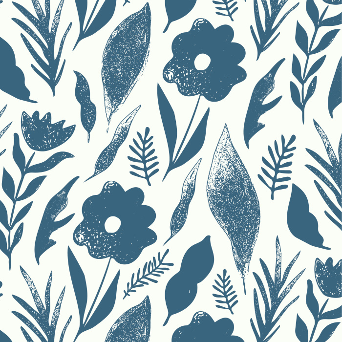 Add a touch of nature to your walls with our Stamped Florals Peel And Stick Removable Wallpaper.