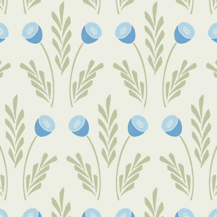 Add a floral touch to any wall in your home with our Wildflower Stamp Peel And Stick Removable Wallpaper.