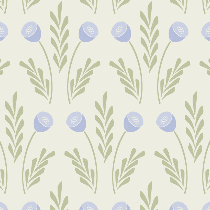 Add a floral touch to any wall in your home with our Wildflower Stamp Peel And Stick Removable Wallpaper.