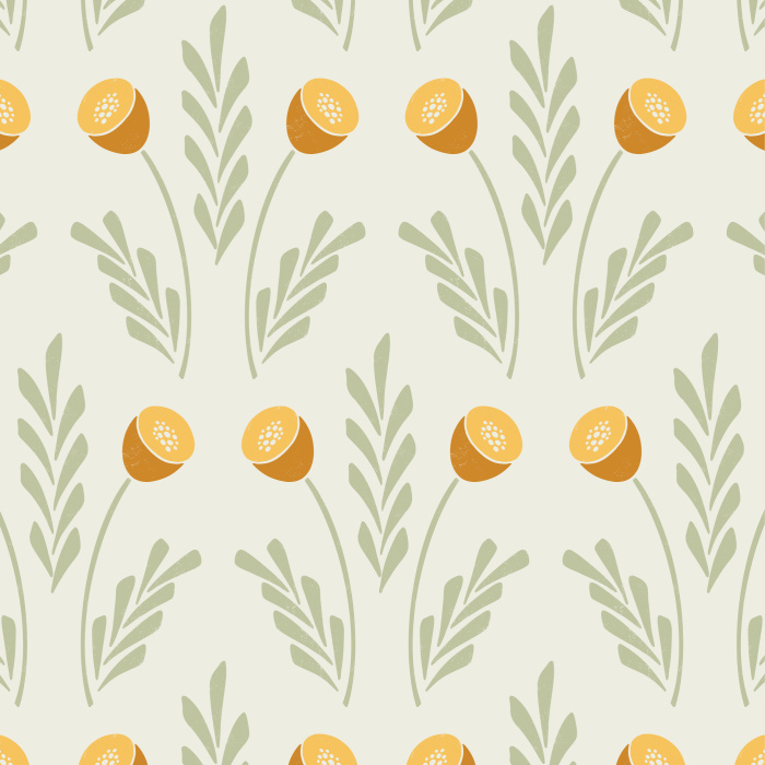 Add a floral touch to any wall in your home with our Wildflower Stamp Peel And Stick Removable Wallpaper.