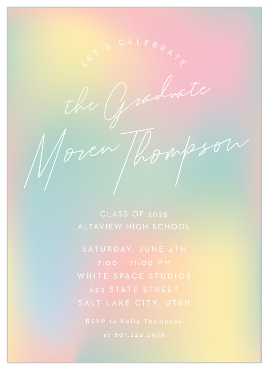 Our Alluring Aura Graduation Invitations bring family and friends together to celebrate your accomplishment.