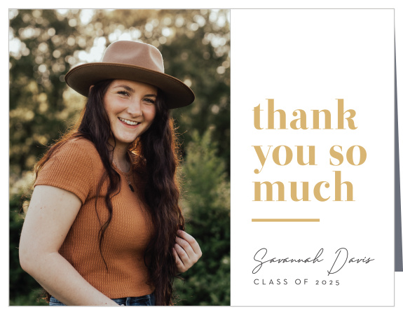 Let family and friends know how much you appreciate their support with our Best Future Graduation Thank You Cards.
